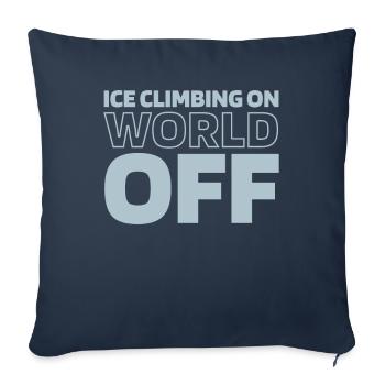 Eisklettern Ice Climbing sur World Off - Housse de coussin décorative 45 x 45 cm - bleu marine - Devant