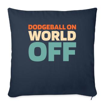 Ballon chasseur Völkerball sur World Off - Housse de coussin décorative 45 x 45 cm - bleu marine - Devant