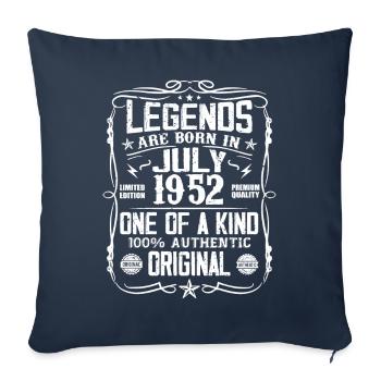 Born in July 1952 Birthday 1952 July 1952 - Sofa pillowcase 17,3'' x 17,3'' (45 x 45 cm) - navy - Front
