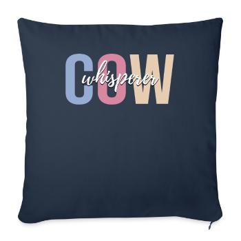 Éleveur de vaches Éleveur de vaches Élevage de vaches - Housse de coussin décorative 45 x 45 cm - bleu marine - Devant