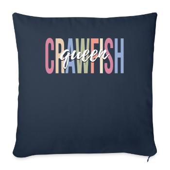 Spiny lobster girl Crayfish lover Crayfish - Sofa pillowcase 17,3'' x 17,3'' (45 x 45 cm) - navy - Front