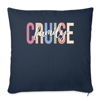 Croisière Vacances Croisière Bateau de croisière - Housse de coussin décorative 45 x 45 cm - bleu marine - Devant