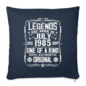 Born in July 1985 Birthday 1985 July 1985 - Sofa pillowcase 17,3'' x 17,3'' (45 x 45 cm) - navy - Front