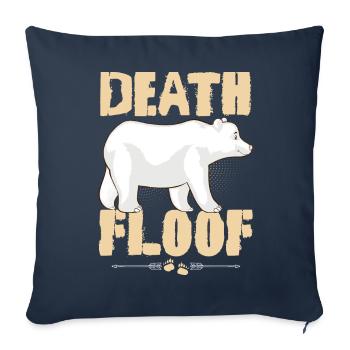Funny Polar Bear Death Flake Illustration for Wildli - Sofa pillowcase 17,3'' x 17,3'' (45 x 45 cm) - navy - Front