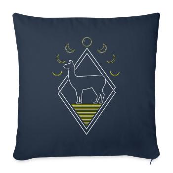 Lama Llama Abstrakt Moon Phases - Sofakissenbezug 45 x 45 cm - Navy - Vorne