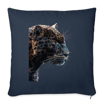 Panthère - Housse de coussin décorative 45 x 45 cm - bleu marine - Devant