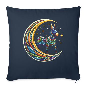 Muli Donkey Tribal Moon - Sofa pillowcase 17,3'' x 17,3'' (45 x 45 cm) - navy - Front