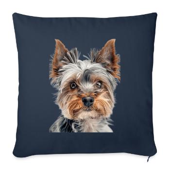 Yorkshire Terrier - Sofakissenbezug 45 x 45 cm - Navy - Vorne