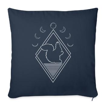 Squirrel Moon Phases - Sofa pillowcase 17,3'' x 17,3'' (45 x 45 cm) - navy - Front