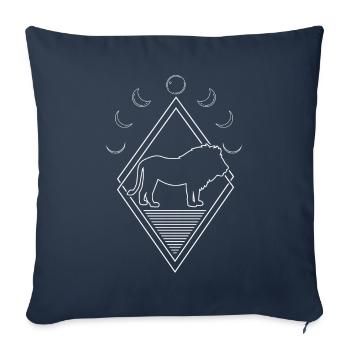 Lion Moon Phases - Sofa pillowcase 17,3'' x 17,3'' (45 x 45 cm) - navy - Front