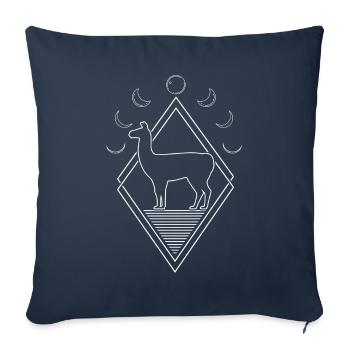 Lama Llama Moon Phases - Sofakissenbezug 45 x 45 cm - Navy - Vorne