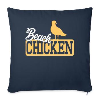 Funny seagull beach chicken design for seagull fans. S - Sofa pillowcase 17,3'' x 17,3'' (45 x 45 cm) - navy - Front