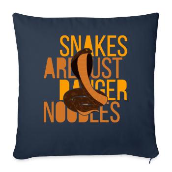 Les serpents ne sont que des nouilles de danger Les serpents sont un danger n - Housse de coussin décorative 45 x 45 cm - bleu marine - Devant