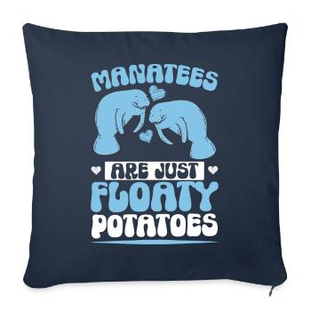 Seekühe sind einfach schwimmende Kartoffeln Seeküh - Sofakissenbezug 45 x 45 cm - Navy - Vorne