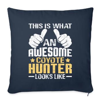 Coyote Hunting Yote - Sofa pillowcase 17,3'' x 17,3'' (45 x 45 cm) - navy - Front