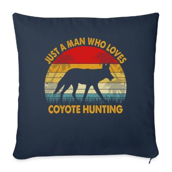 Coyote Hunter Yote - Sofa pillowcase 17,3'' x 17,3'' (45 x 45 cm) - navy - Front