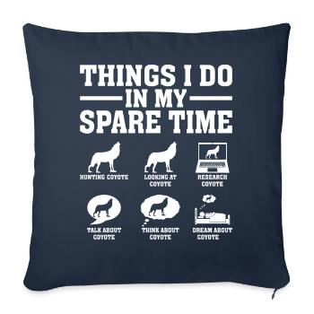 Coyote Hunter Yote - Sofa pillowcase 17,3'' x 17,3'' (45 x 45 cm) - navy - Front