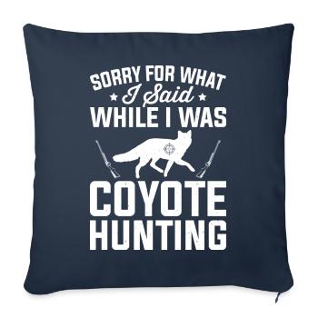 Coyote Hunter Yote - Sofa pillowcase 17,3'' x 17,3'' (45 x 45 cm) - navy - Front