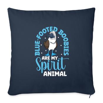 Favorite animal - Blue-footed boobies - Sofa pillowcase 17,3'' x 17,3'' (45 x 45 cm) - navy - Front
