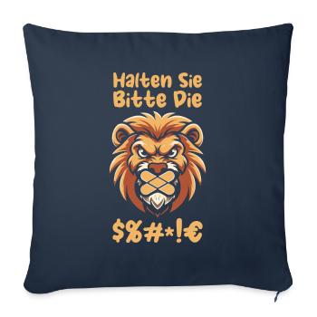 Lion, please shut up - Sofa pillowcase 17,3'' x 17,3'' (45 x 45 cm) - navy - Front
