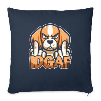 Beagle I don't give a Idgaf - Sofa pillowcase 17,3'' x 17,3'' (45 x 45 cm) - navy - Front
