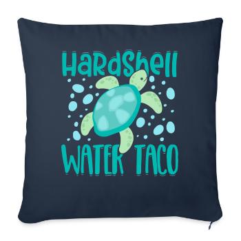 Funny Sea Turtle Tank Water Taco Des - Sofa pillowcase 17,3'' x 17,3'' (45 x 45 cm) - navy - Front