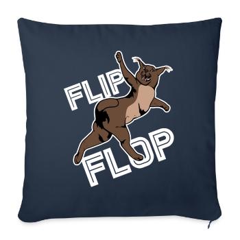 Big Floppa Karakal Cat Meme - Sofa pillowcase 17,3'' x 17,3'' (45 x 45 cm) - navy - Front