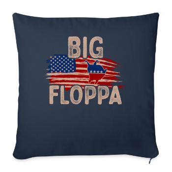 Big Floppa Karakal Cat Meme - Sofa pillowcase 17,3'' x 17,3'' (45 x 45 cm) - navy - Front