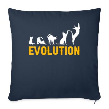 Big Floppa Karakal Cat Meme - Sofa pillowcase 17,3'' x 17,3'' (45 x 45 cm) - navy - Front