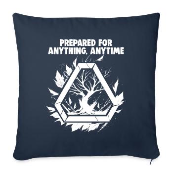 Bushcrafting en plein air préparé à tout - Housse de coussin décorative 45 x 45 cm - bleu marine - Devant