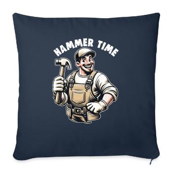 Handwerker Papa Hammer Time Heimwerker - Sofakissenbezug 45 x 45 cm - Navy - Vorne