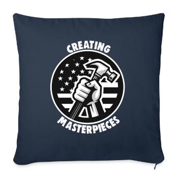 Handyman Dad Creating Masterpieces DIY - Sofa pillowcase 17,3'' x 17,3'' (45 x 45 cm) - navy - Front