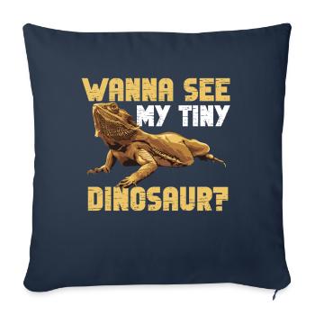 Funny Bearded Dragon Beardie - Sofa pillowcase 17,3'' x 17,3'' (45 x 45 cm) - navy - Front