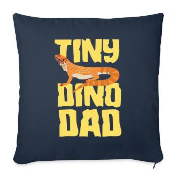 Dragon barbu Papa barbu - Housse de coussin décorative 45 x 45 cm - bleu marine - Devant