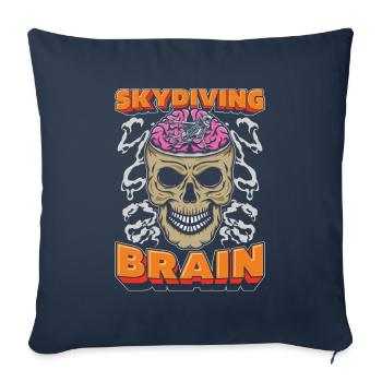 Parachutist Skydiving Skull - Sofa pillowcase 17,3'' x 17,3'' (45 x 45 cm) - navy - Front