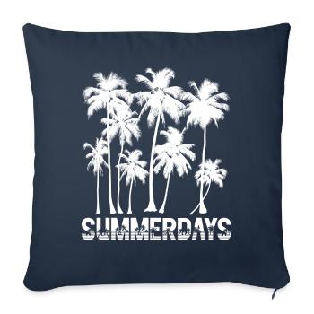 Summerdays with Palm Trees Summertime Sea Beach - Sofakissenbezug 45 x 45 cm - Navy - Vorne