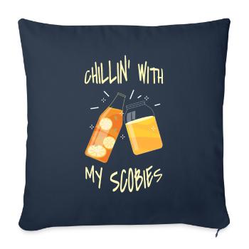 Chillin ́ With My Scobies Kombucha Tea - Sofa pillowcase 17,3'' x 17,3'' (45 x 45 cm) - navy - Front