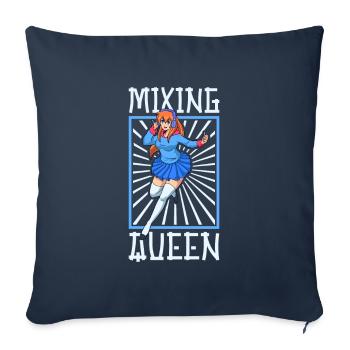 Mixing Queen - Sound Engineer - Sofa pillowcase 17,3'' x 17,3'' (45 x 45 cm) - navy - Front