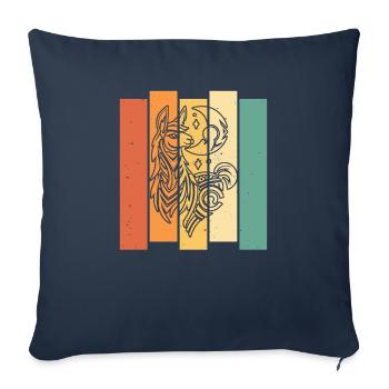 Lama Llama Stammes Moon Phases - Sofakissenbezug 45 x 45 cm - Navy - Vorne