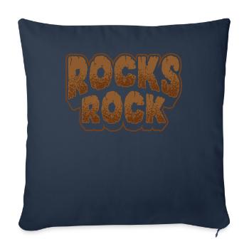 Chasse aux roches Chasseur de minéraux - Housse de coussin décorative 45 x 45 cm - bleu marine - Devant