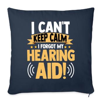 Deaf Pride ASL - Sofa pillowcase 17,3'' x 17,3'' (45 x 45 cm) - navy - Front