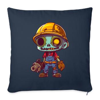 Tuyauteurs Halloween - Housse de coussin décorative 45 x 45 cm - bleu marine - Devant