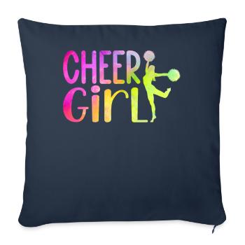 Cheer Girl Cheerleading Cheerleader Cheer Squad - Sofa pillowcase 17,3'' x 17,3'' (45 x 45 cm) - navy - Front