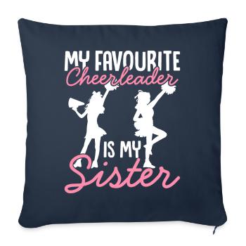 La pom-pom girl préférée de Cheerleading Cheer Squad est - Housse de coussin décorative 45 x 45 cm - bleu marine - Devant