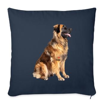 Leonberger Dad Papa - Sofa pillowcase 17,3'' x 17,3'' (45 x 45 cm) - navy - Front