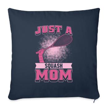 Squash Mutter Just A Squash Mom - Sofa pillowcase 17,3'' x 17,3'' (45 x 45 cm) - navy - Front