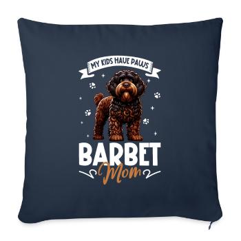French Water Dog Mom - Sofa pillowcase 17,3'' x 17,3'' (45 x 45 cm) - navy - Front