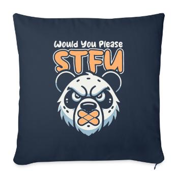 Großer Panda Pandabär Stfu - Sofakissenbezug 45 x 45 cm - Navy - Vorne