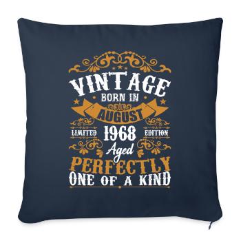Birthday August 1968 - Awesome since August 1968 - Sofa pillowcase 17,3'' x 17,3'' (45 x 45 cm) - navy - Front