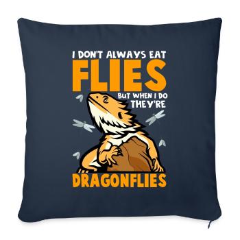 Dragonflies - Sofa pillowcase 17,3'' x 17,3'' (45 x 45 cm) - navy - Front